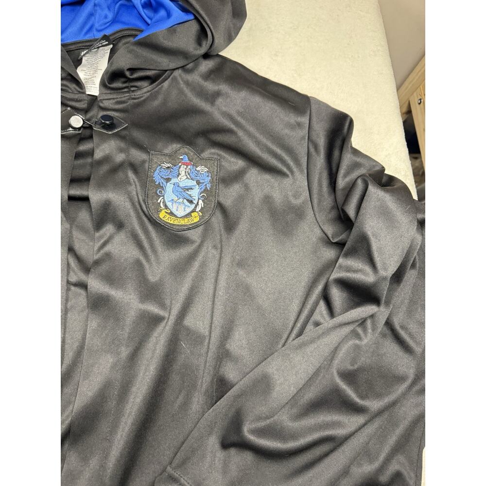 Harry Potter Ravenclaw Robe Adult Unisex 2X Black Blue Hooded Hogwarts Costume - Picture 6 of 14